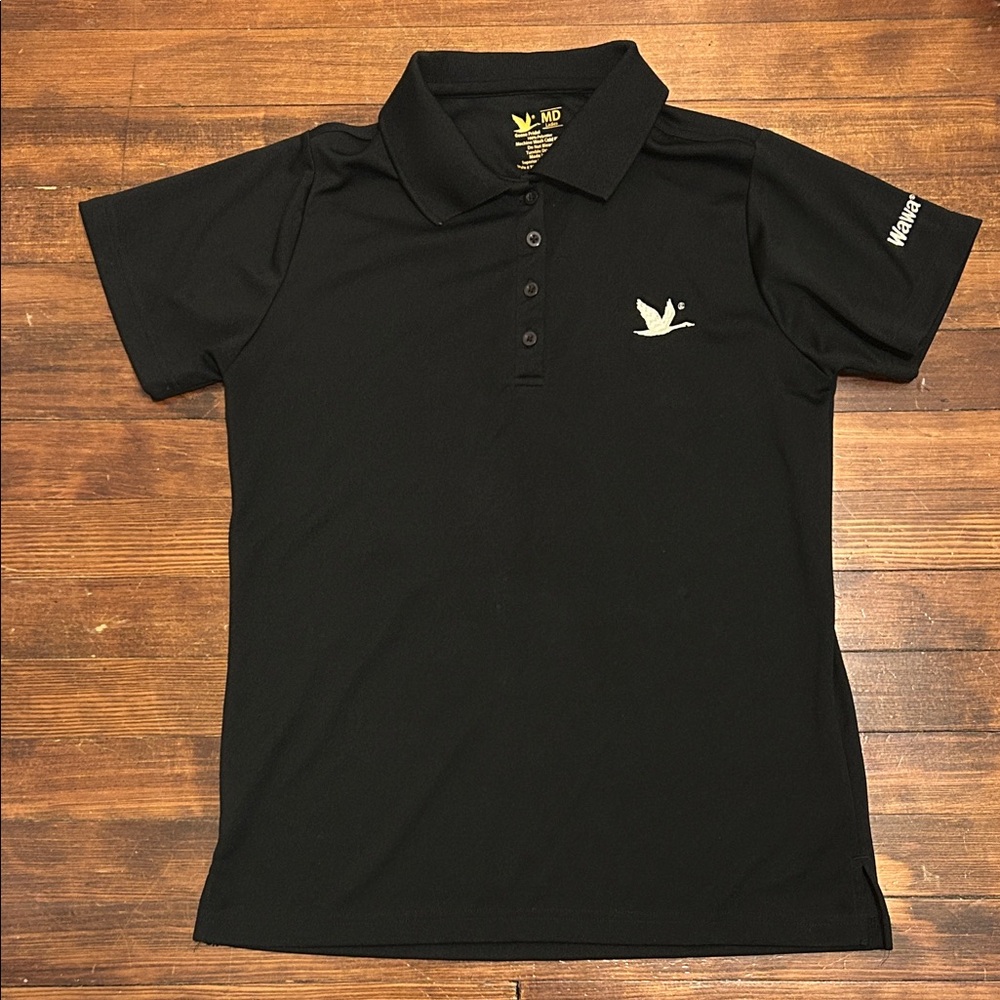 Wawa Women's Black Embroidered Short Sleeve Uniform Shirt - M, NWOT